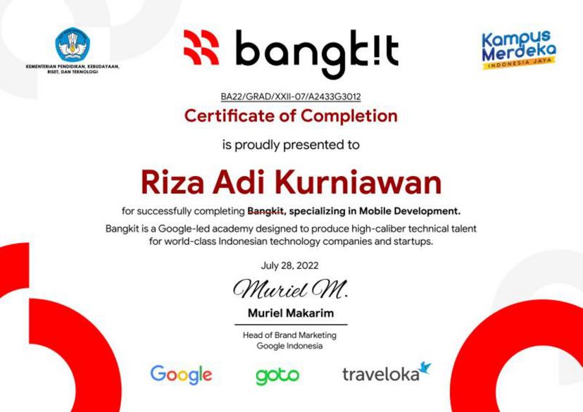 Bangkit Certificate